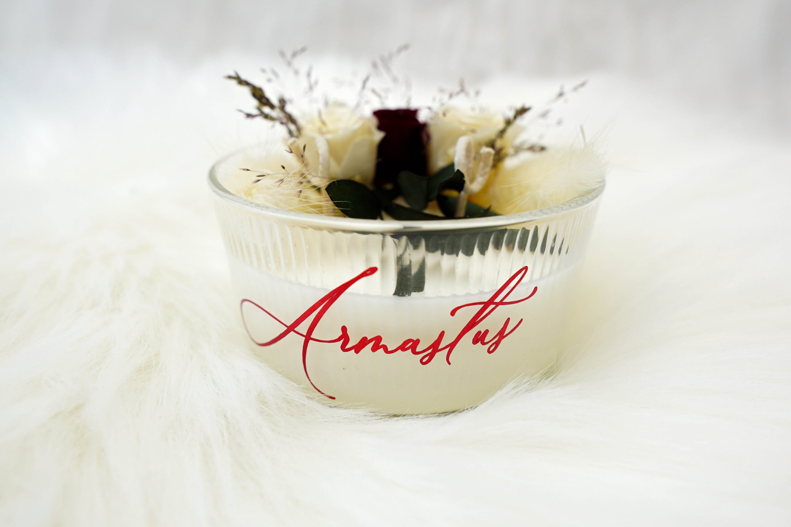 Boho stiilis käsitööküünal uinuvate rooside ja kõrrelistega - Image 12